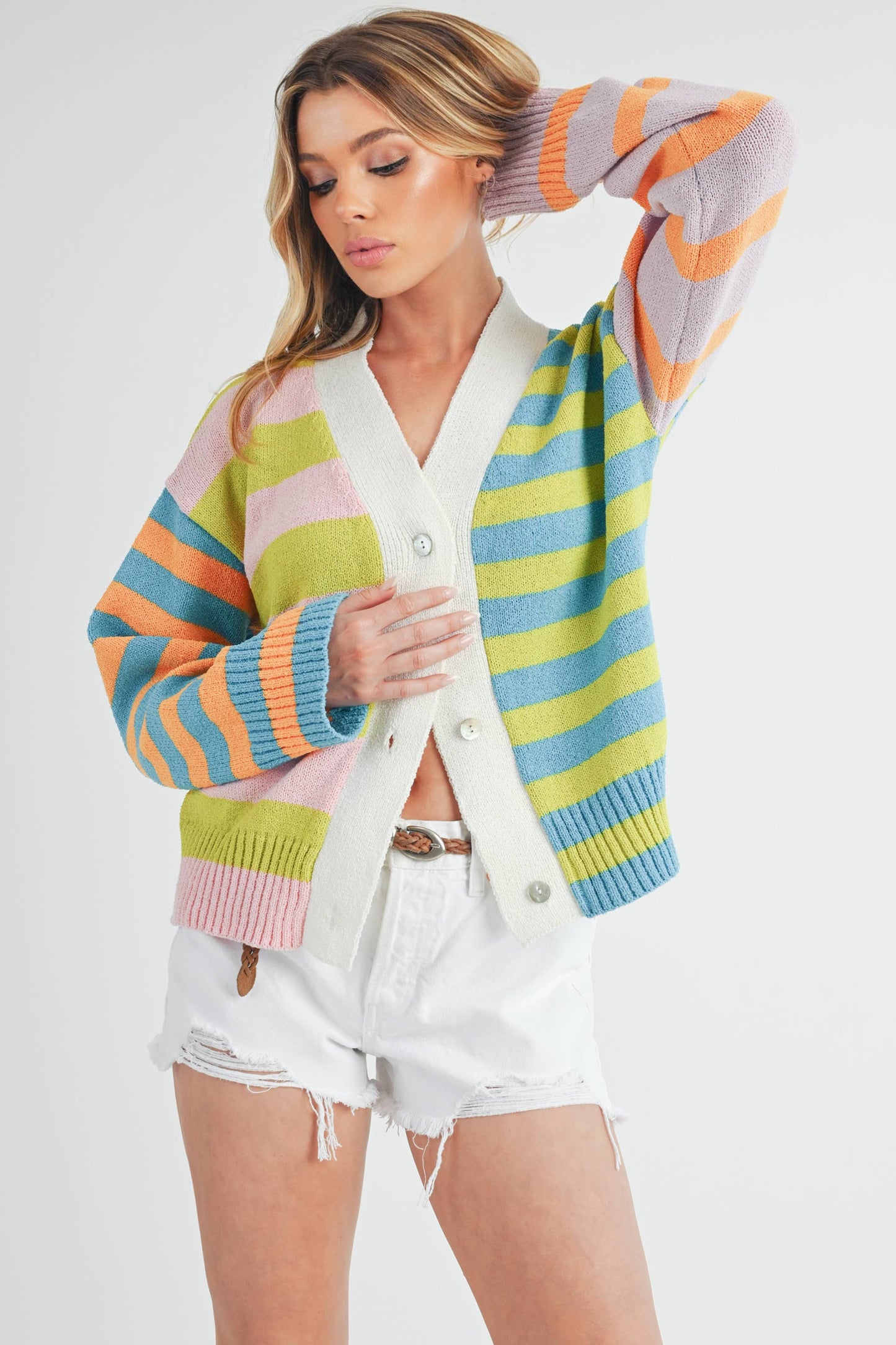 The Flavia Stripe Cardigan | AEMI & Co.