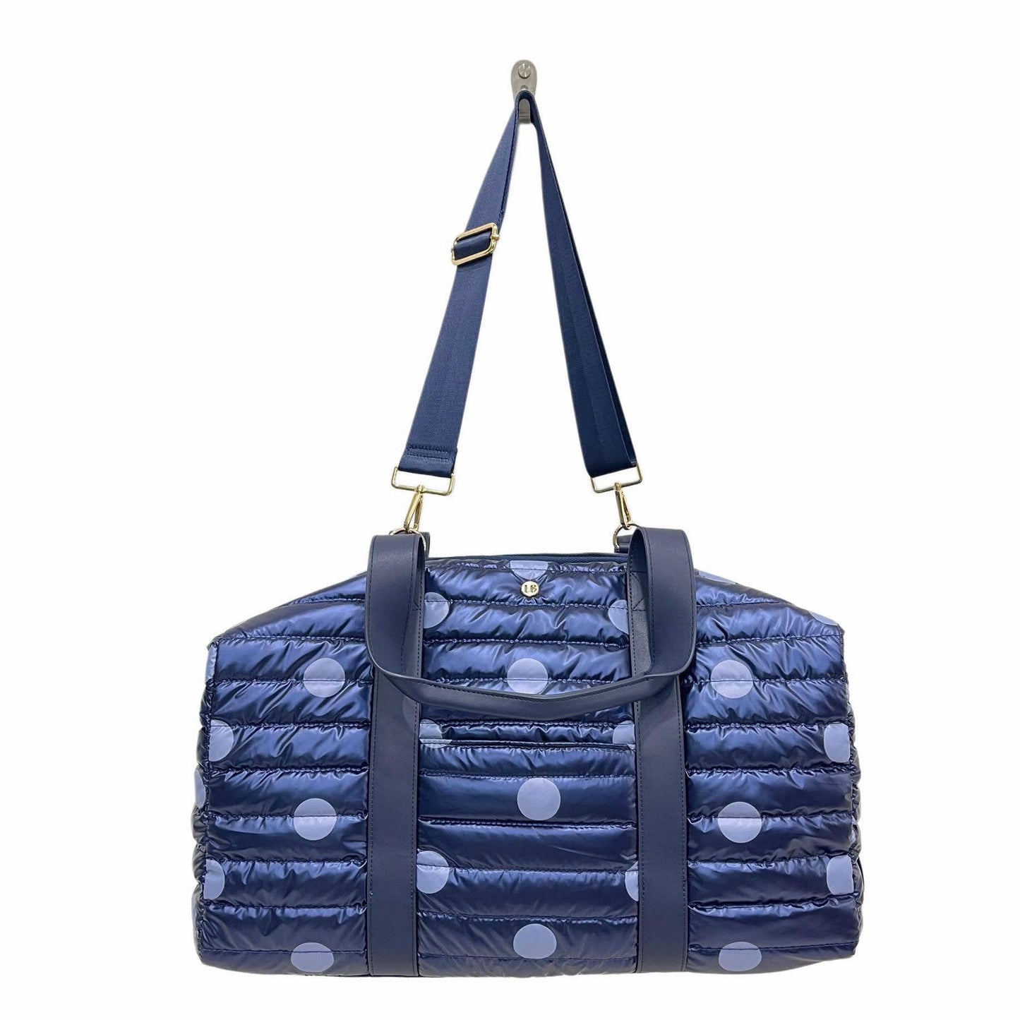 Cassie Weekender Duffel Bag | Sapphire Polkadot