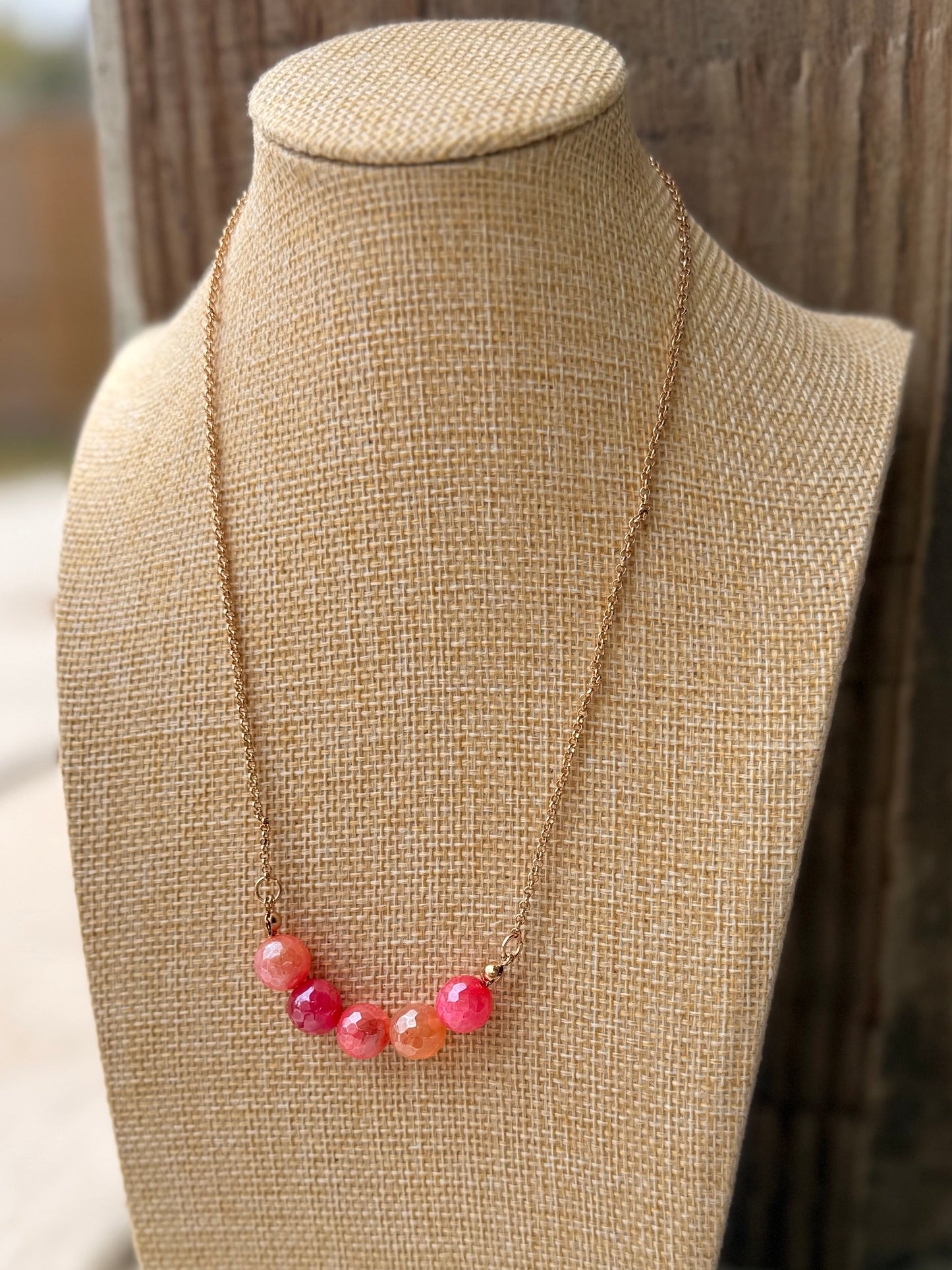 Pink Bead Necklace