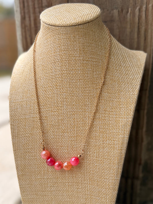 Pink Bead Necklace
