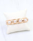 Allie Hammered Gold Stretch Bracelet Pearl