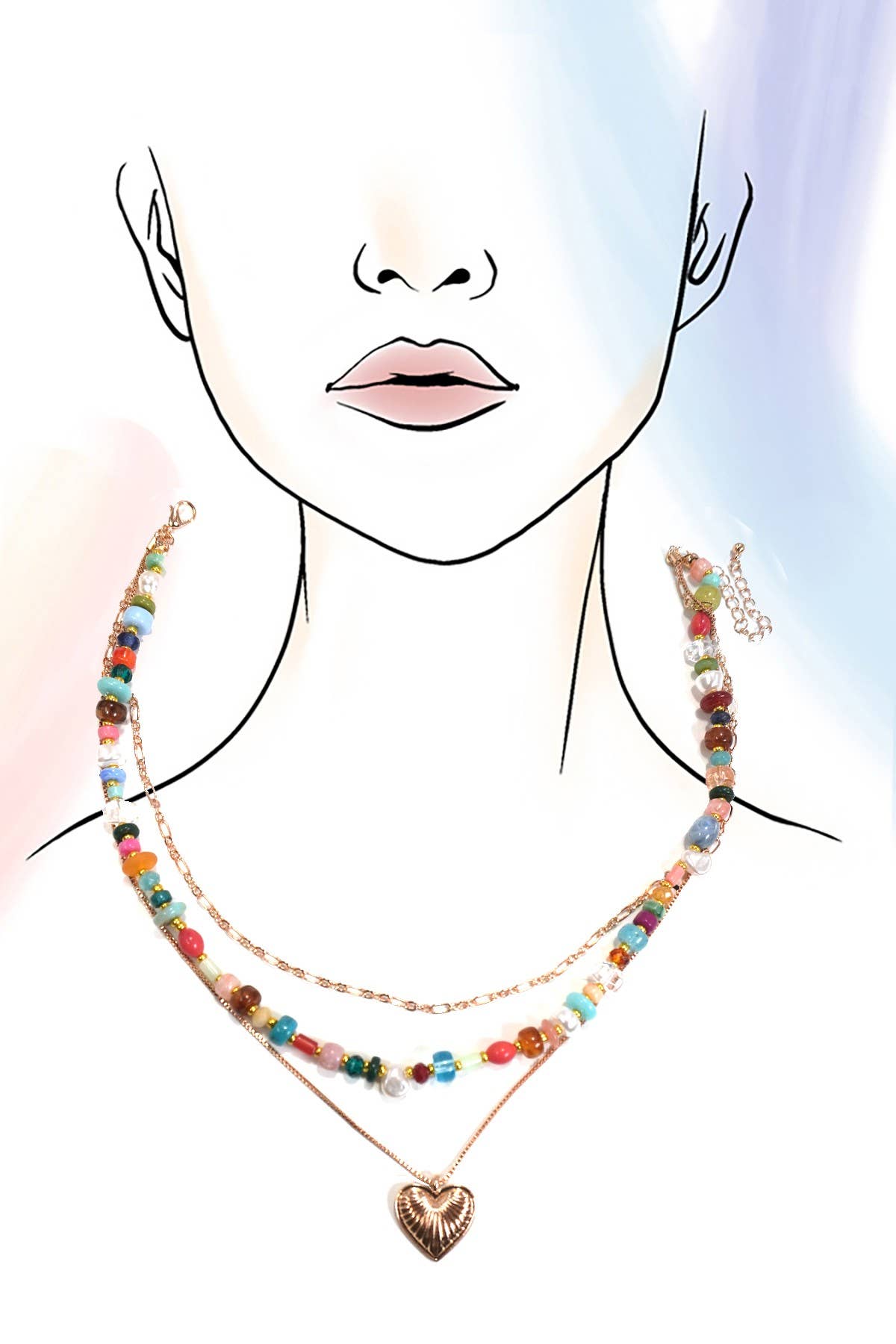 Fiesta Beaded Layered Necklace