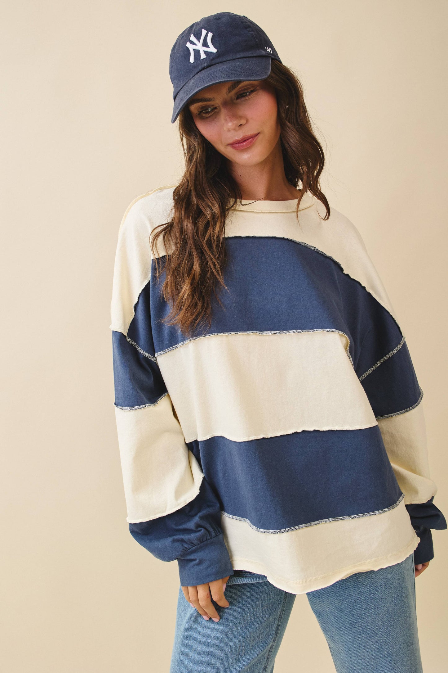 In The Navy Top | AEMI & Co.