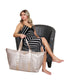 Diamond Quilted Weekender Duffel Bag | Champagne