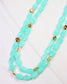 Amesbury Beaded Layered Necklace Aqua | Caroline Hill