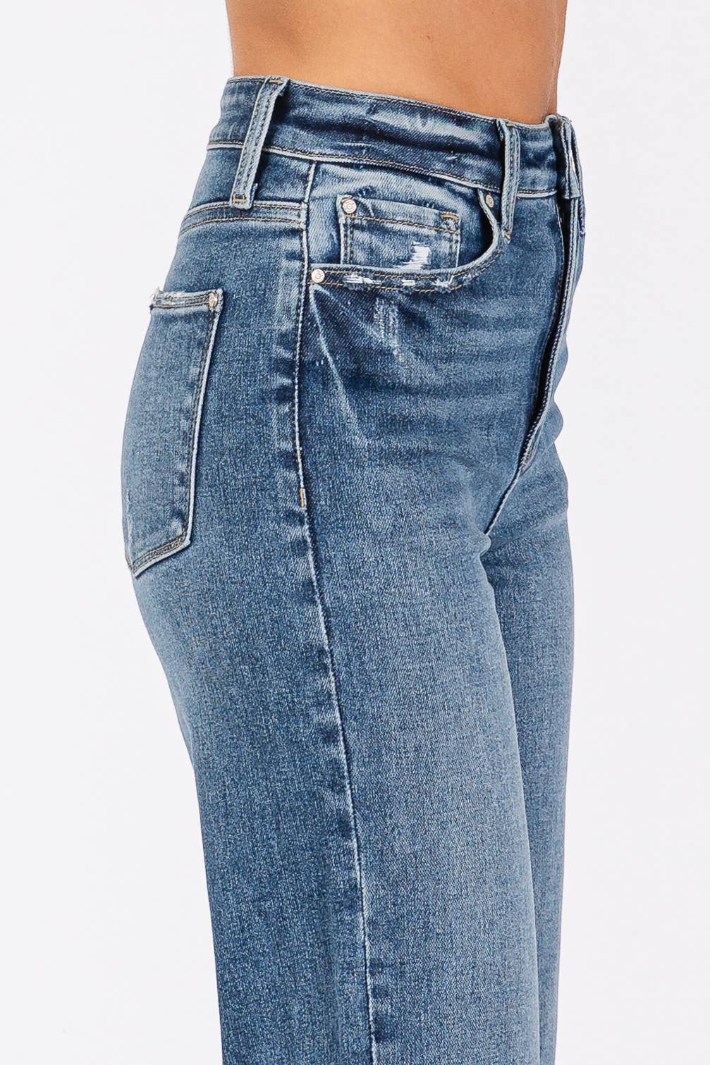 High Rise Stretch Cuffed Jean | Petra 153