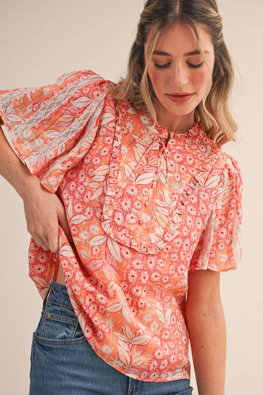 Fancy Flutter Top | &Merci