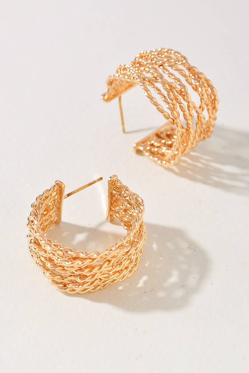 Braided Hoop Earrings