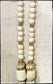 Wood & Afr. Bead w/ Turq. Pendant - Stripe African Bone Bead