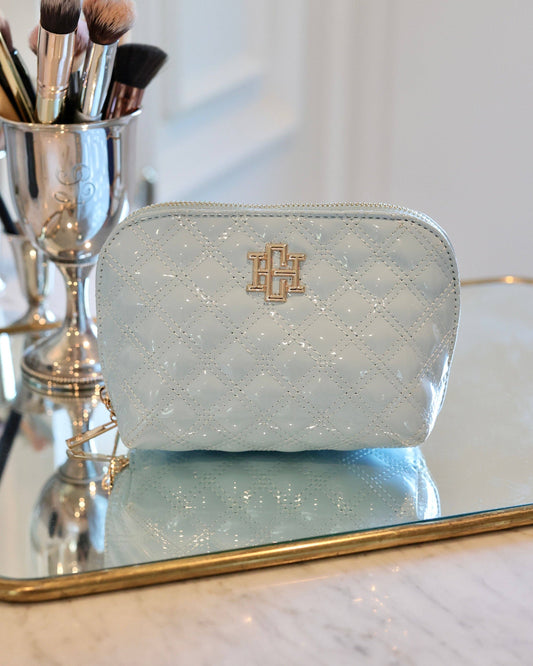 Ibiza Small Pouch Light Blue Patent | Caroline Hill
