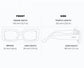 BREEZE MIDNIGHT AMBER Polarized Rectangle Fashion Sunglasses