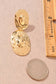 Hammered Double Oval Circle Earrings