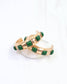 Allie Hammered Gold Earring Green