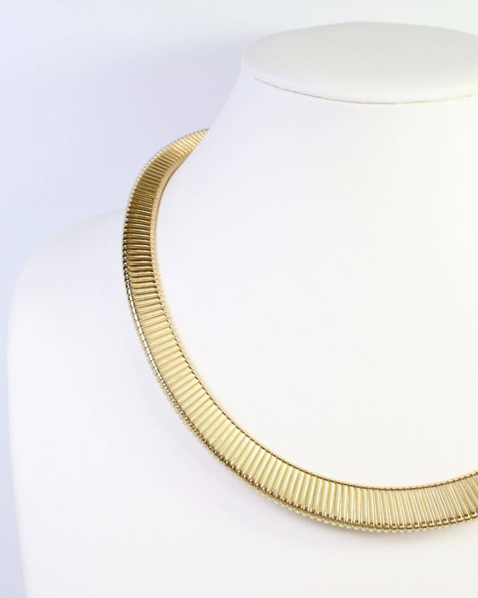 Monroe Herringbone Necklace Gold | Caroline Hill