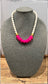White Wood & Disk African Bone Bead Short Necklace Layering 