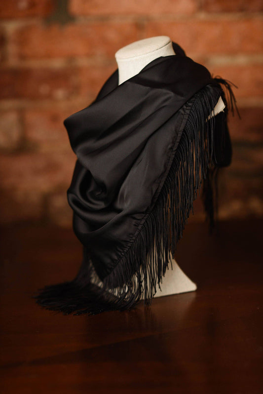 Tatum James Solid Fringe Scarf