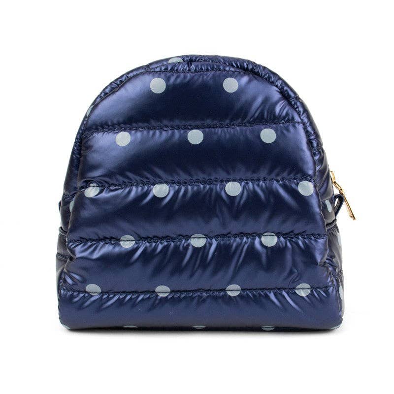 Irene Cosmetic Case | Sapphire Polkadot