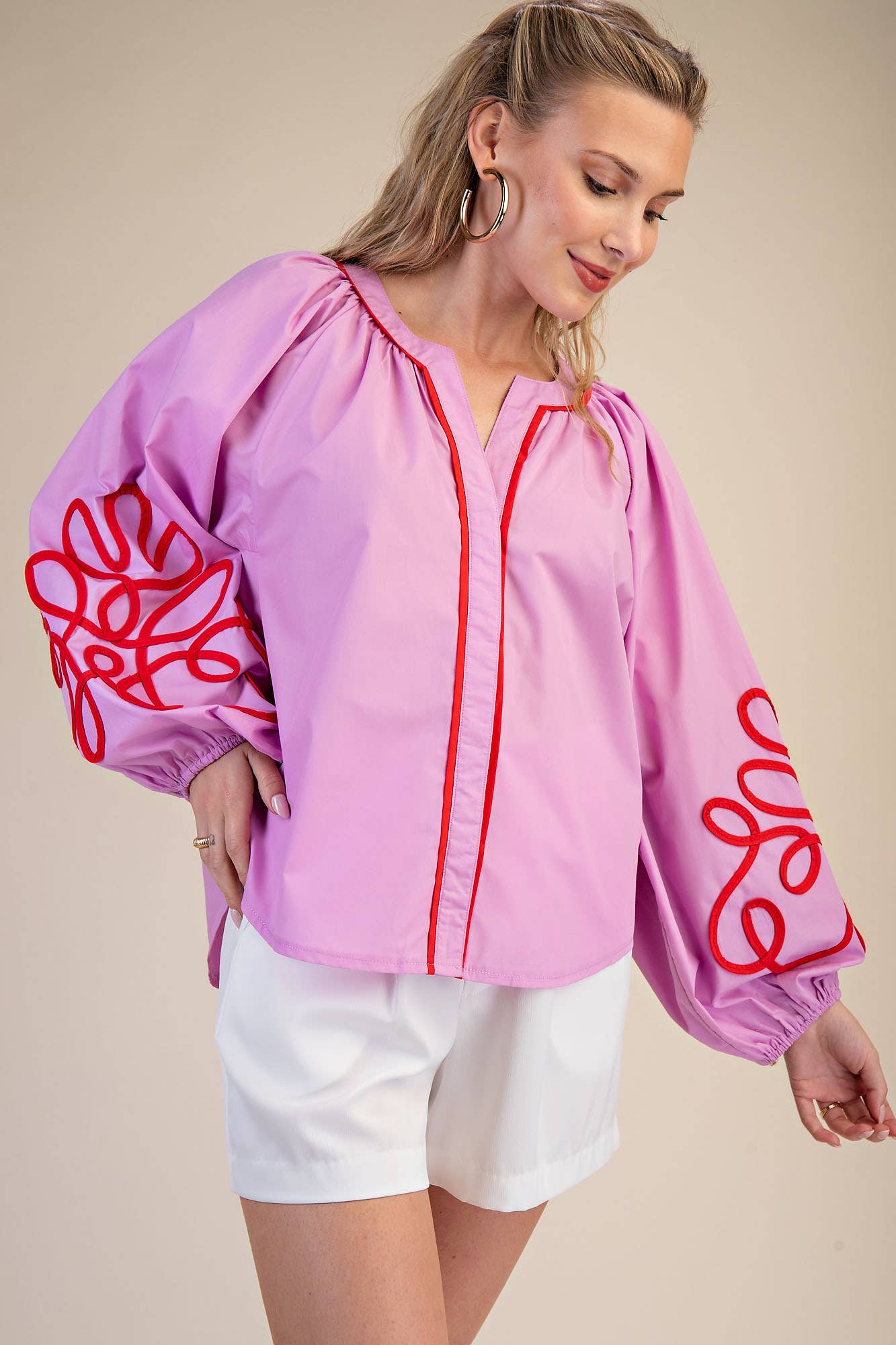 The Abby Contrast Puff Sleeve | Glam