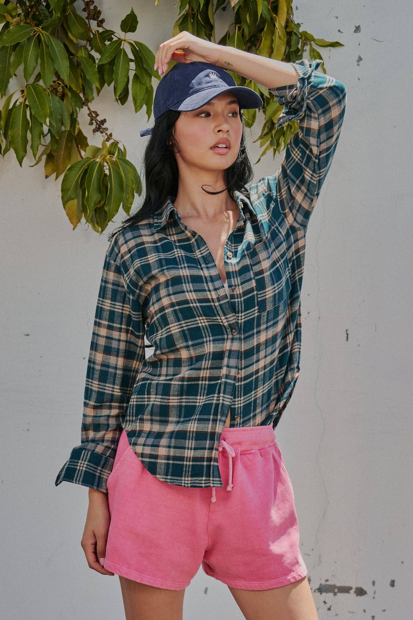 Mrs. Plaid Button Up | Urban Daizy