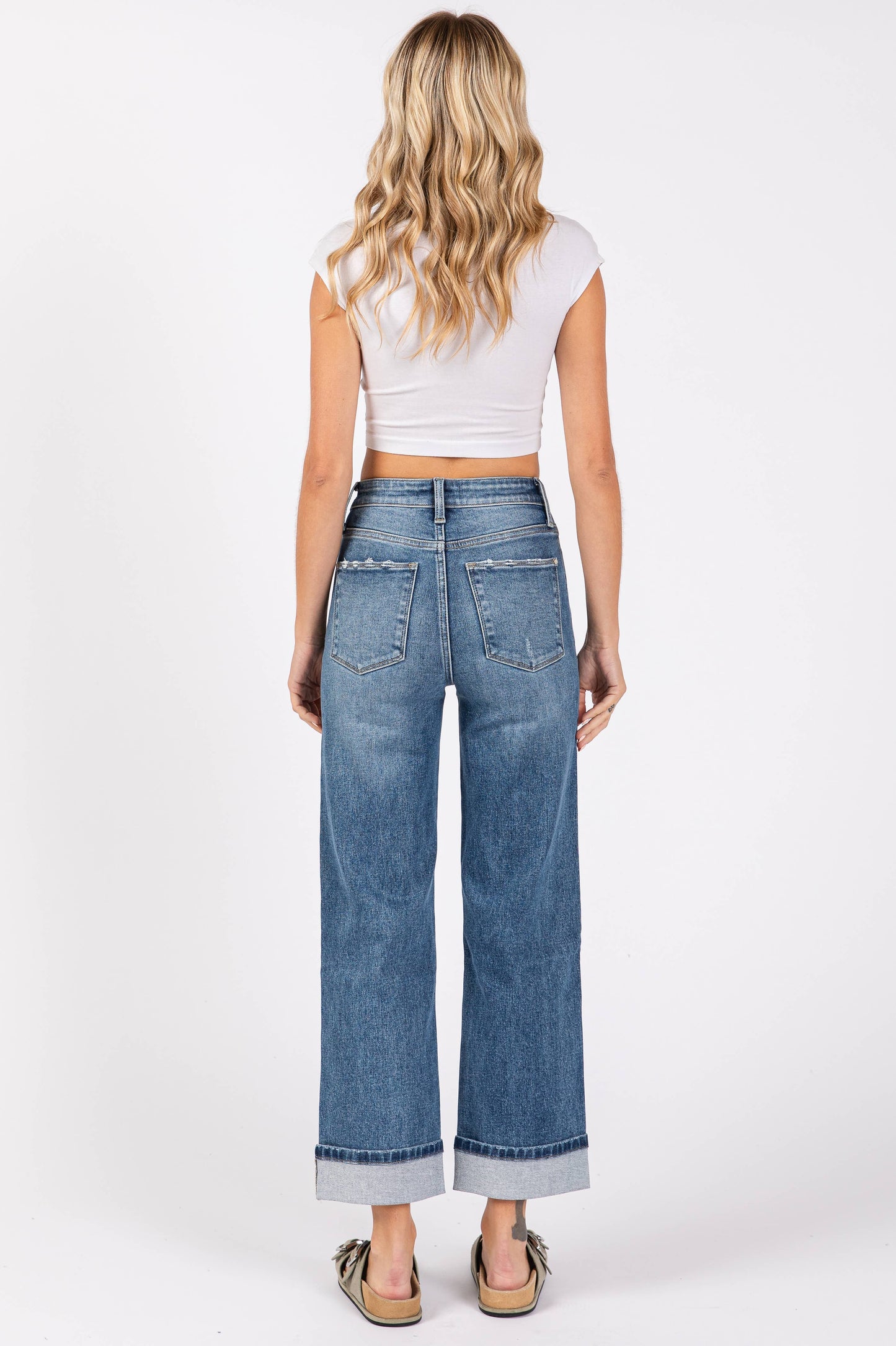 High Rise Stretch Cuffed Jean | Petra 153