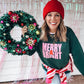 Merry & Bright Block Crewneck