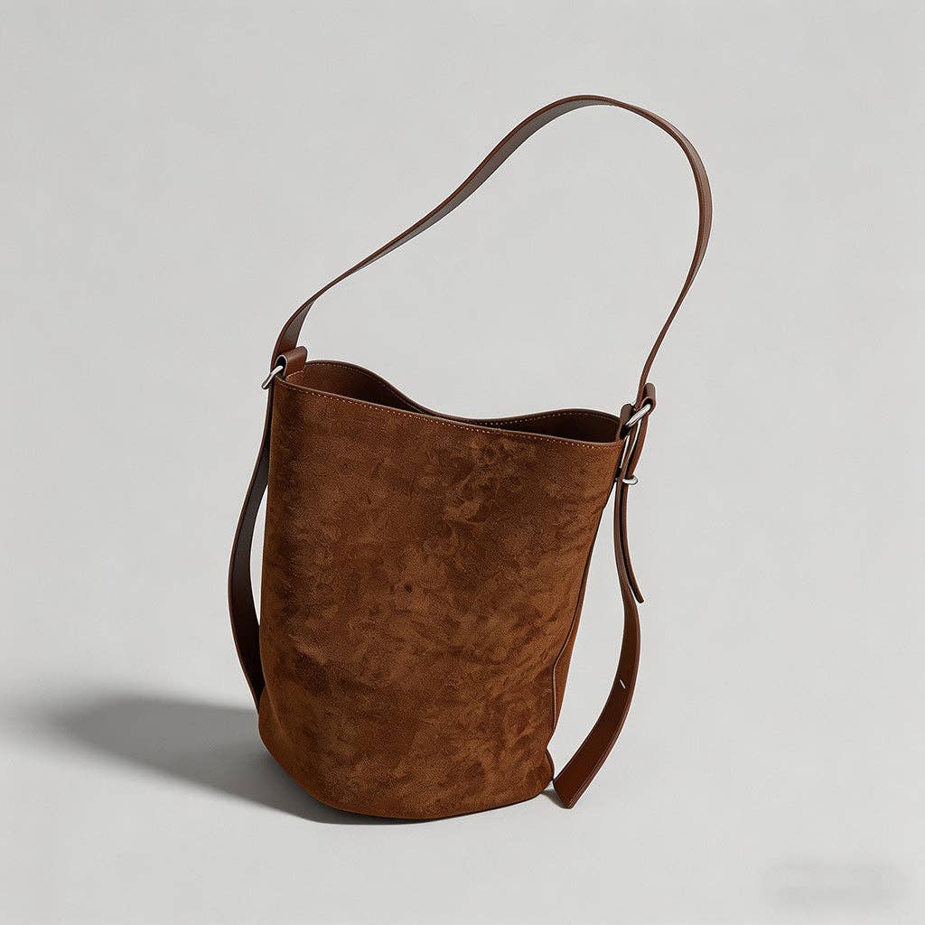 Vintage Suede Bucket Bag