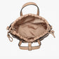 Loraine Hollow Cut Bucket Bag in Taupe