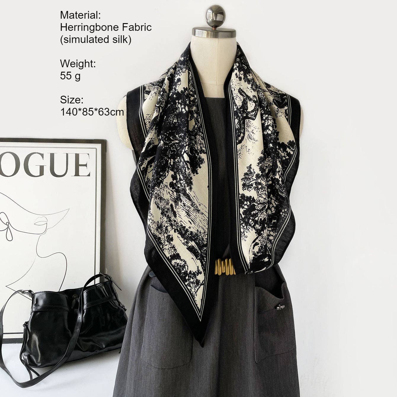 Amazon Forest Toile Scarf (3 Colors)