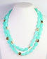 Amesbury Beaded Layered Necklace Aqua | Caroline Hill