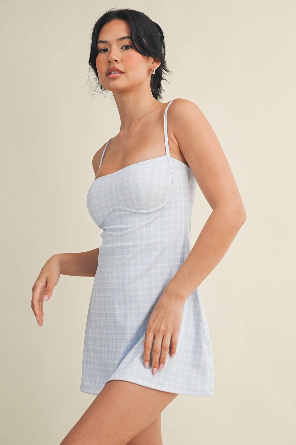 The Plaid Print Sweetheart Dress | Kimberly C