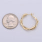 Dainty Twisted Hoop Earring  | 14k Gold Filled