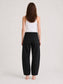 Crop Straight Black Denim | Luzina