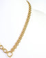 Coralie Asymmetric Link Pearl Necklace Gold