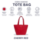 Diamond Tote Shoulder Bag Cherry Red