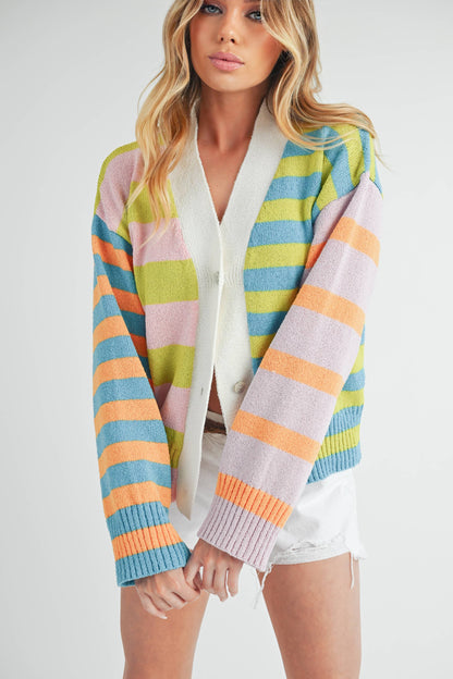The Flavia Stripe Cardigan | AEMI & Co.