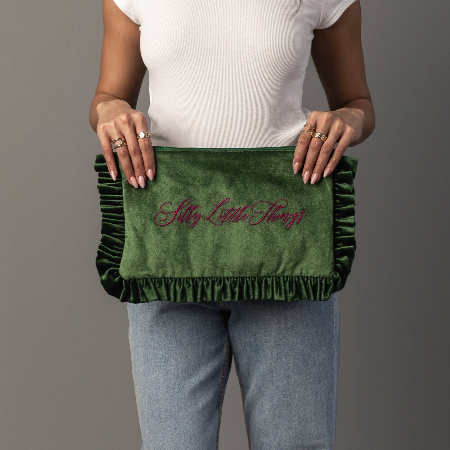 Silly Little Things Ruffle Travel Pouch | Panache