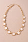 Square Stone Chain Statement Necklace | 3 Colors