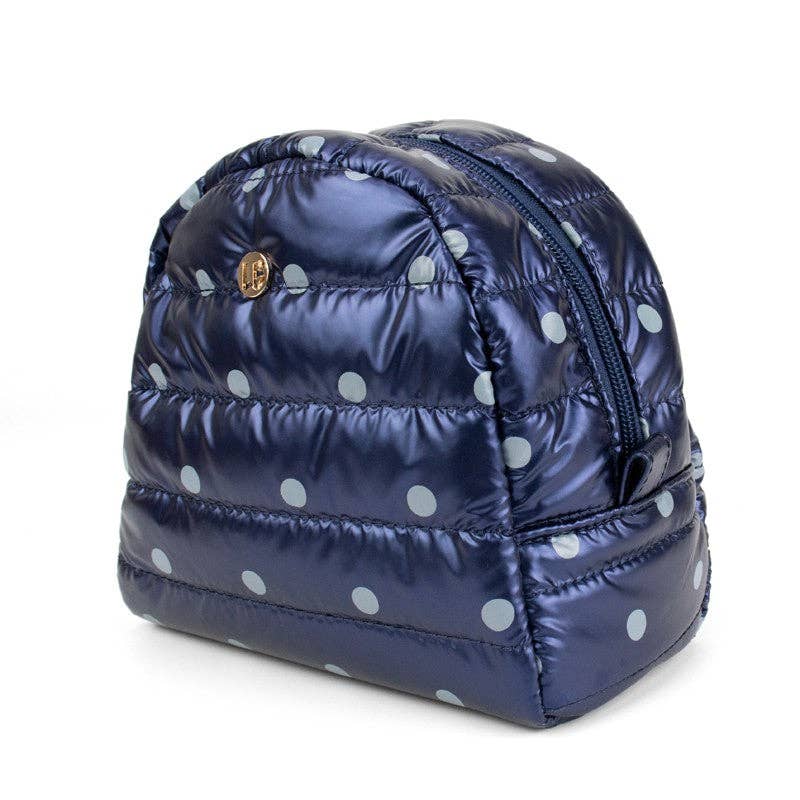 Irene Cosmetic Case | Sapphire Polkadot