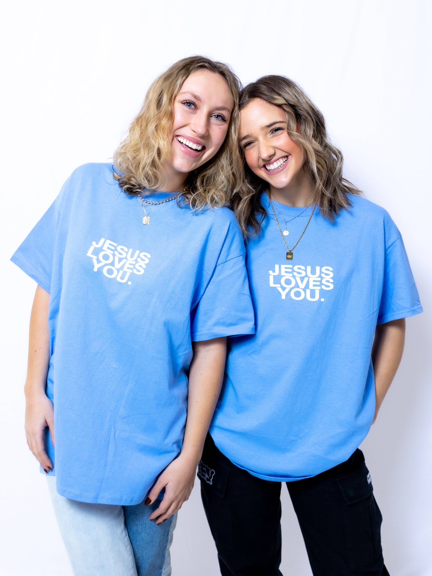 Jesus Loves You University Blue Tee