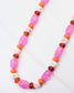 Sedalia Mixed Beaded Necklace Fuchsia | Caroline Hill