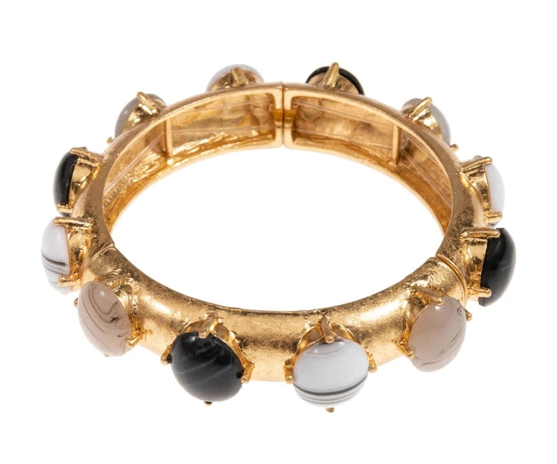 The Blk Marble Bangle