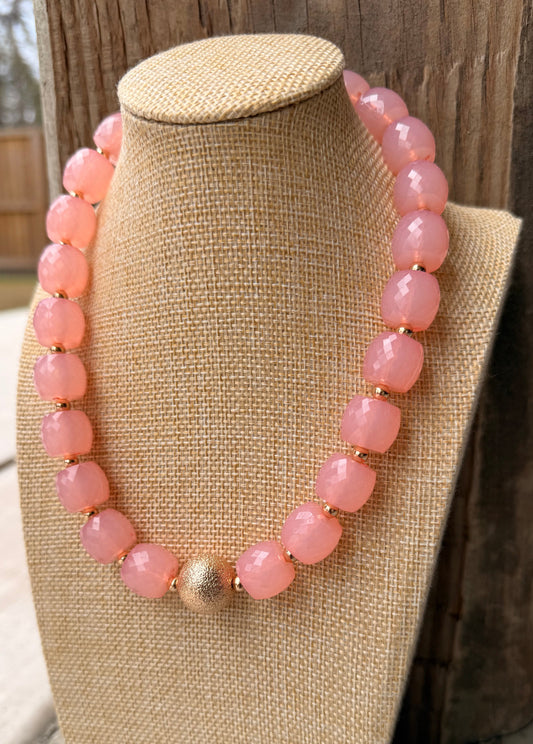 Pink Ice Statement Necklace