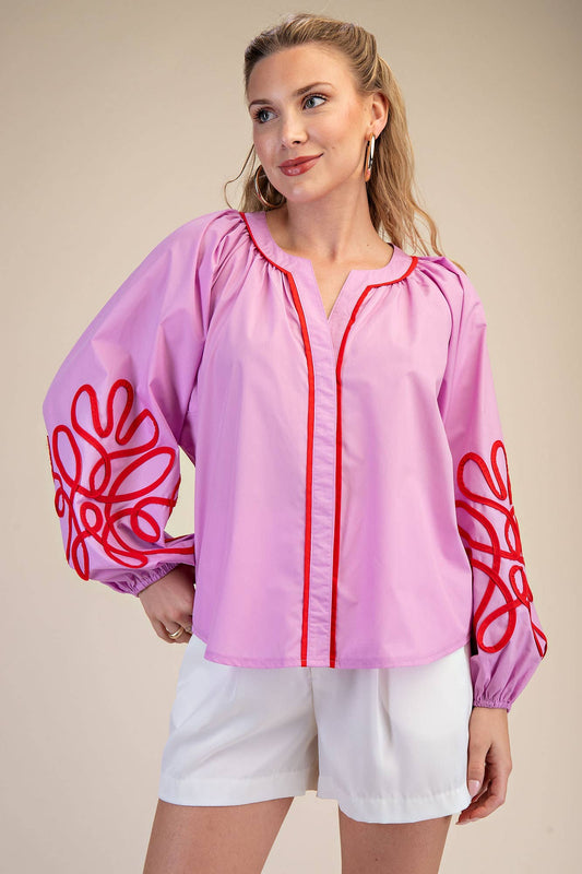 The Abby Contrast Puff Sleeve | Glam