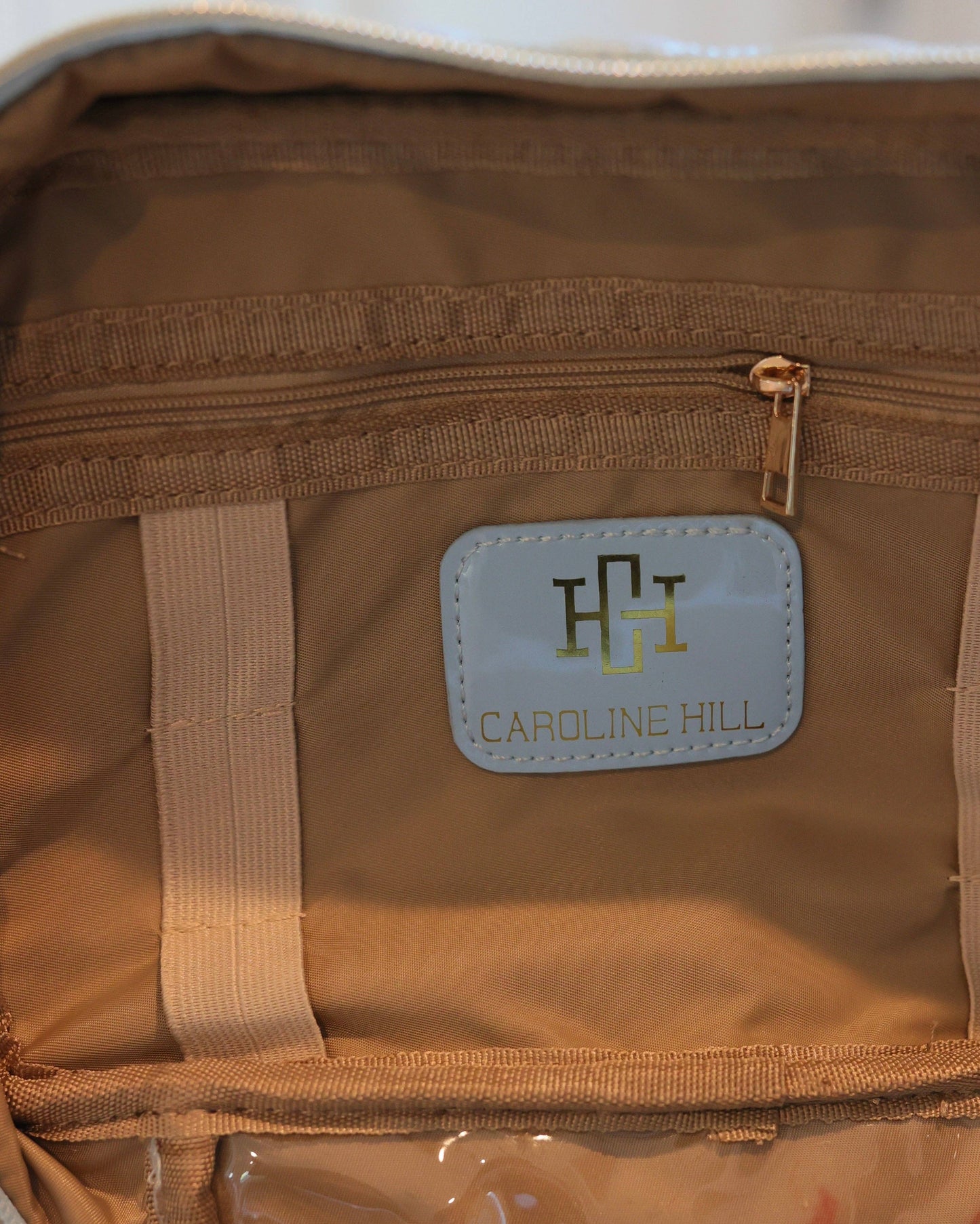Hampton Train Case Light Blue Patent | Caroline Hill