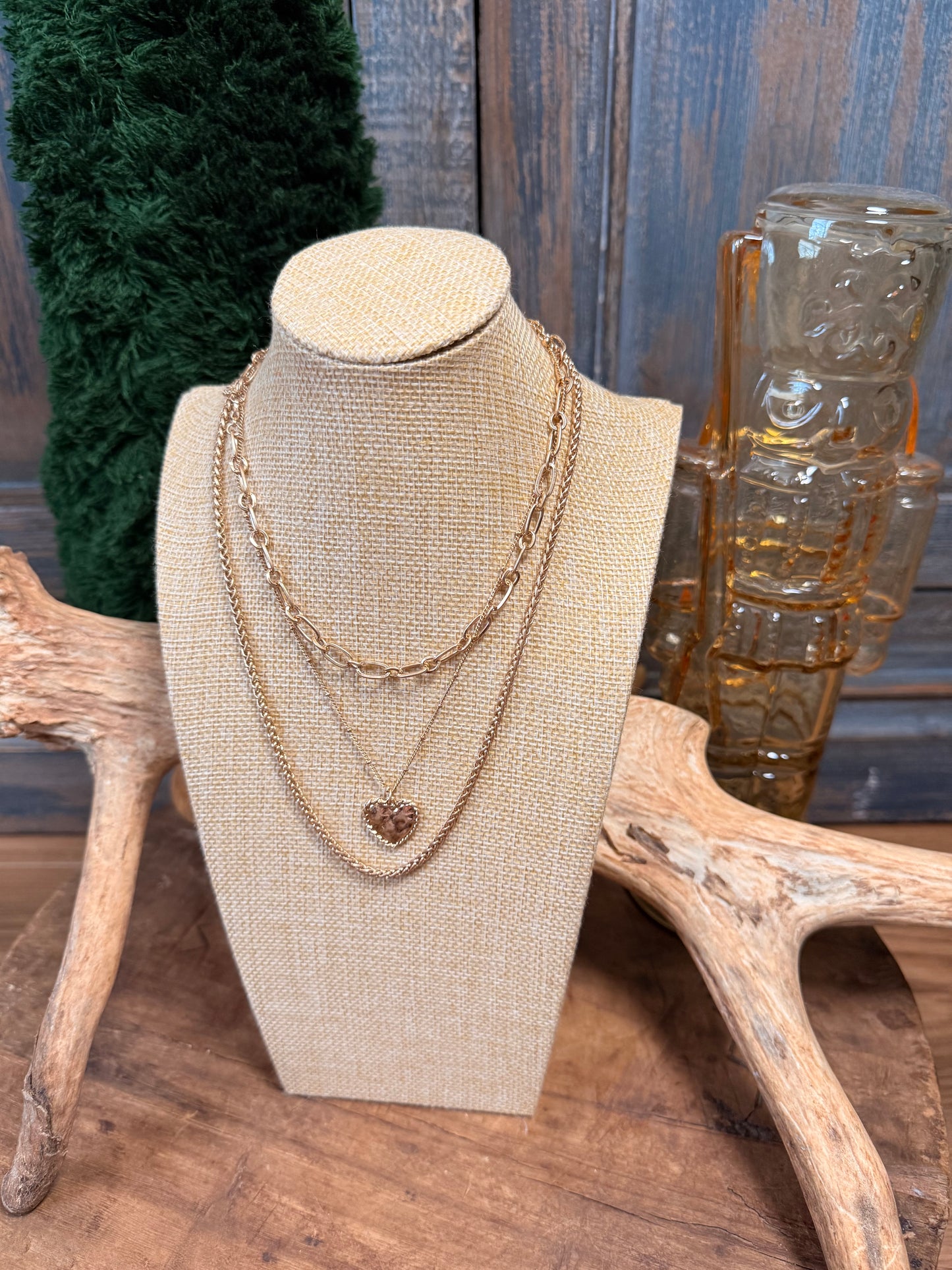 The Triple Cutie Heart Necklace