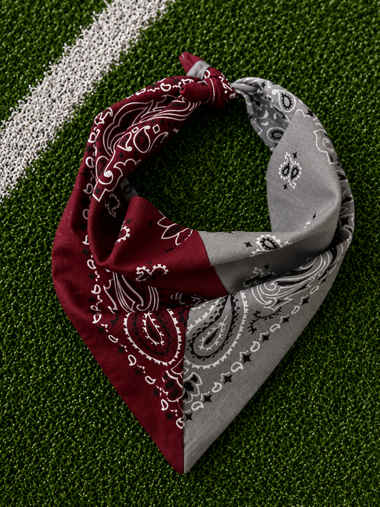 Game Day Bandana | Maroon & Gray