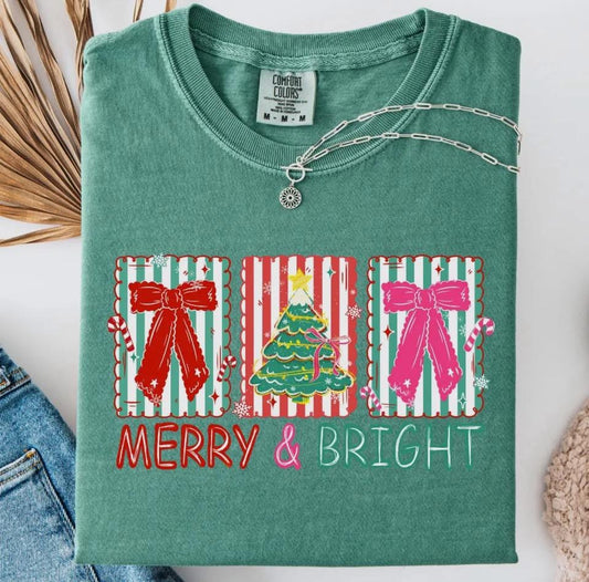Merry & Bright Bow Tee
