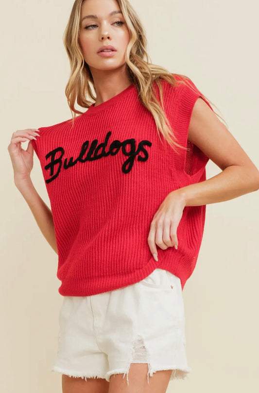 Bulldog Sweater Vest