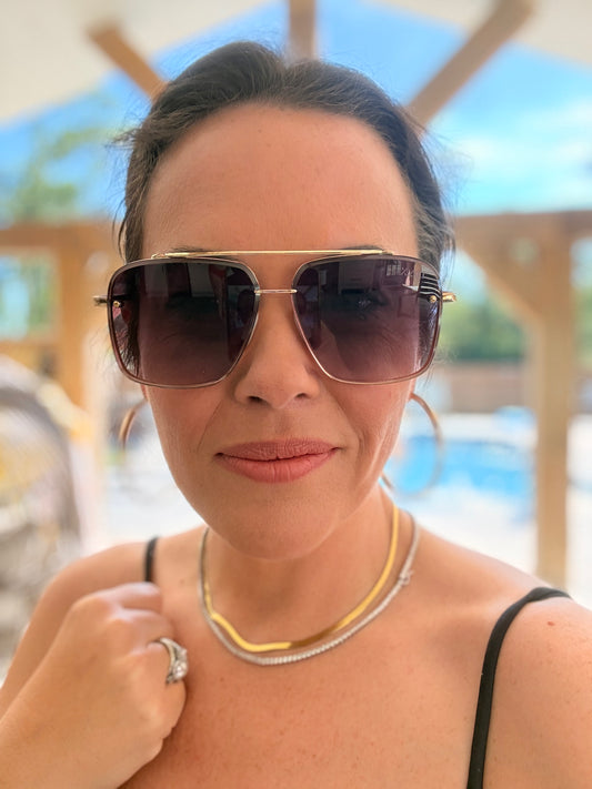 Dallas - Women's Modern Aviator Sunglasses