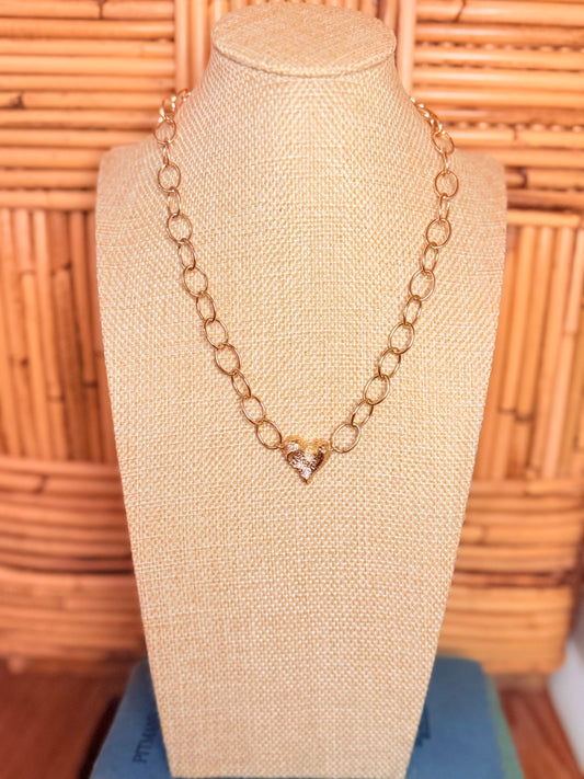 Caught In The Middle Heart Necklace